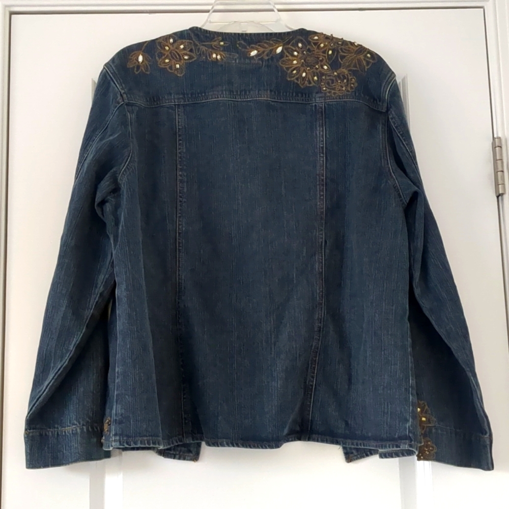 Chico's - Beaded Denim Jacket - image 2